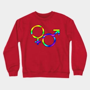 Rainbow male and Female symbols Crewneck Sweatshirt